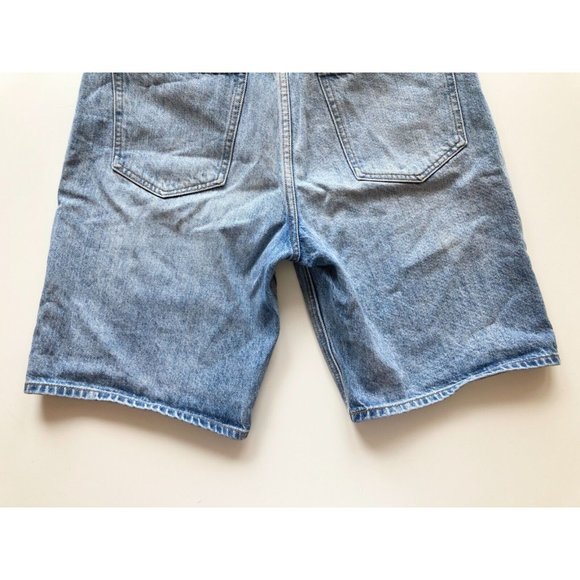 Aritzia DENIM FORUM Joni High Rise 90's Loose Bermuda Denim Shorts, Size 27 - Picture 8 of 16